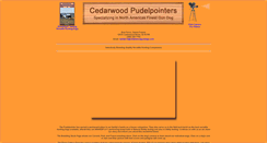 Desktop Screenshot of cedarwoodgundogs.com